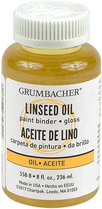 Grumbacher Linseed Oil - 8oz  Canadian Label
