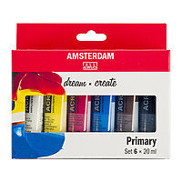 Amsterdam Sandard Series Acrylic Paint 6/Set Primary