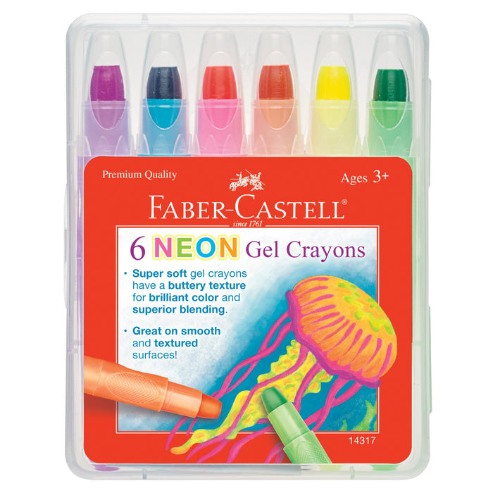Faber-Castell Gel Crayons Neon 6 Colour Set