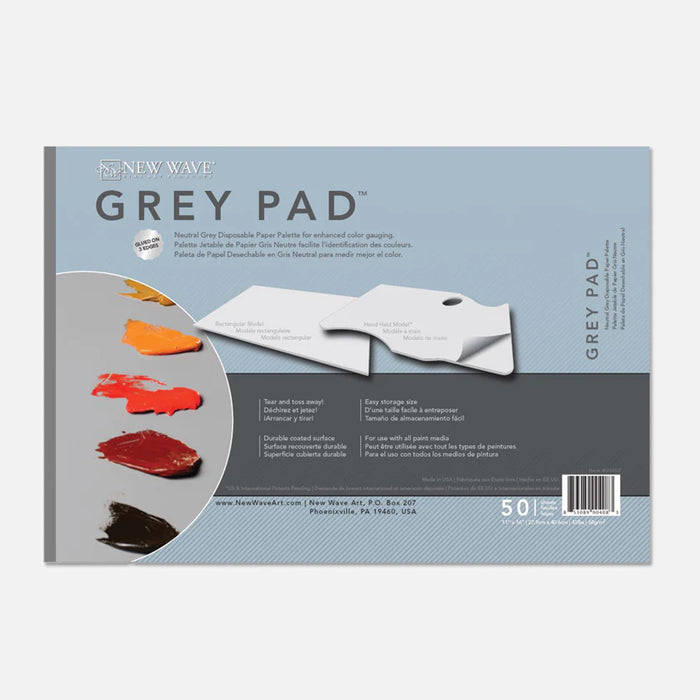 New Wave Paper Palette - Rectangle Grey 11x16