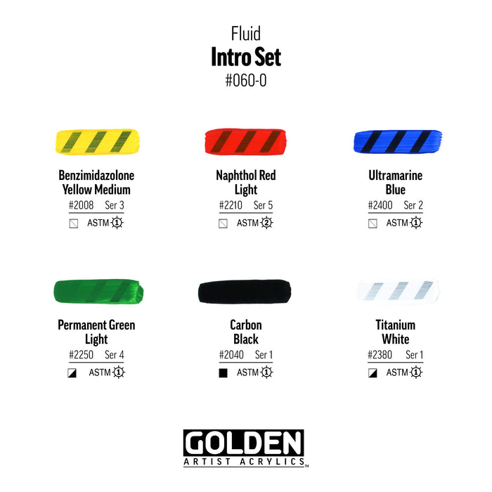Golden Fluid Introduction 6/Set 1oz Bottles