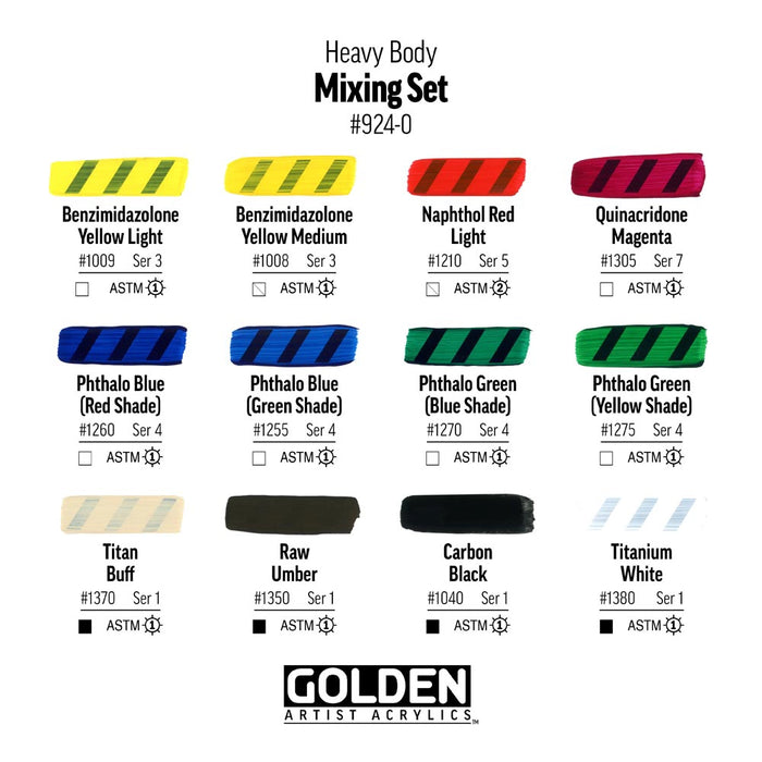 Golden Heavy Body Mixing 12/Set 22ml