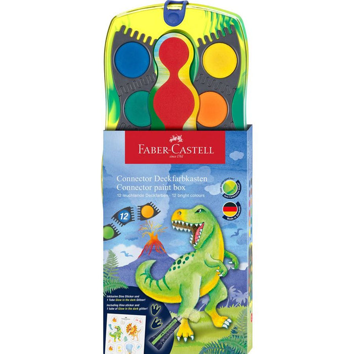 Faber-Castell Paint Box Connector 12/Set - Dinosaur
