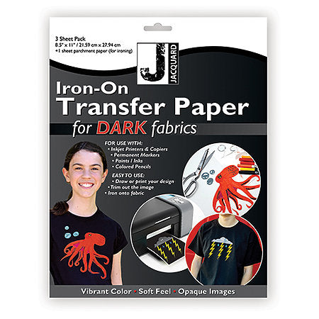 Jacquard Transfer - Dark Colored Fabrics - 3-Pack, 8.5" x 11"