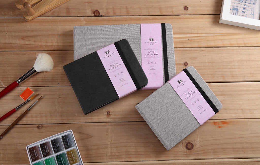 Doreart Watercolor Notebook 300g 50% Cotton 12x16cm - CP Brown