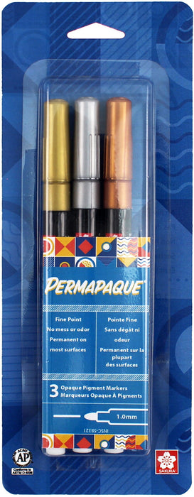 Sakura Permapaque Fine Point Set of 3(Gold/Silver/Bronze)