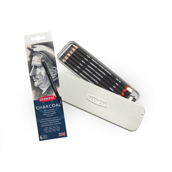 Derwent Charcoal Pencil 6/Set