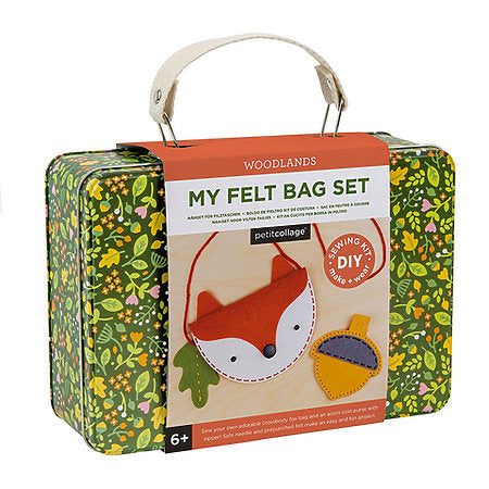 Petit Collage My Felt Bag Woodland Fox Tin Set
