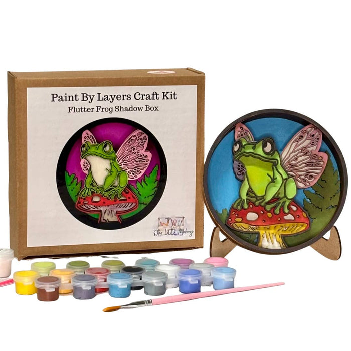 Our Little Makery - Flutter Frog Shadow Box Kit