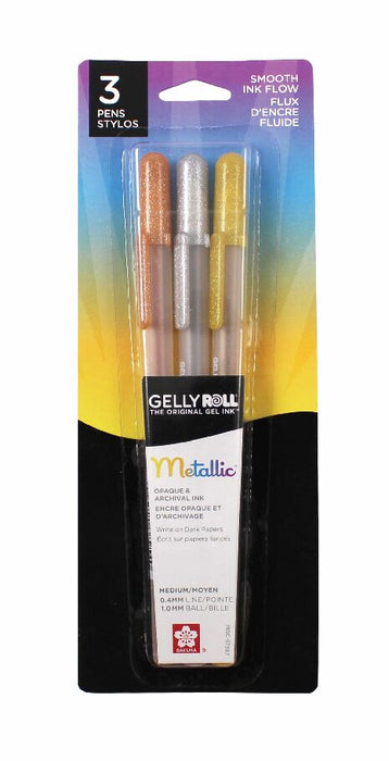 Sakura Gelly Roll Metallic 3pc.Gol/Sil/Cop