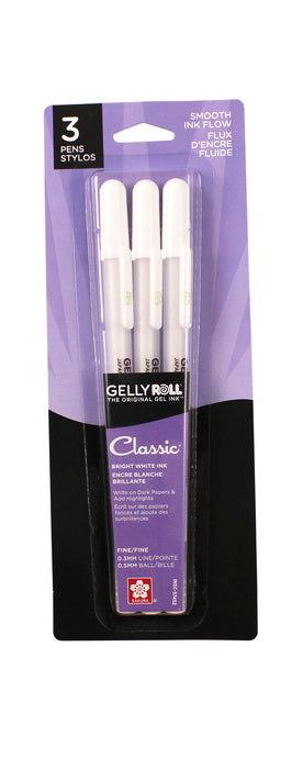 Sakura Gelly Roll Fine 05 White pkg of 3