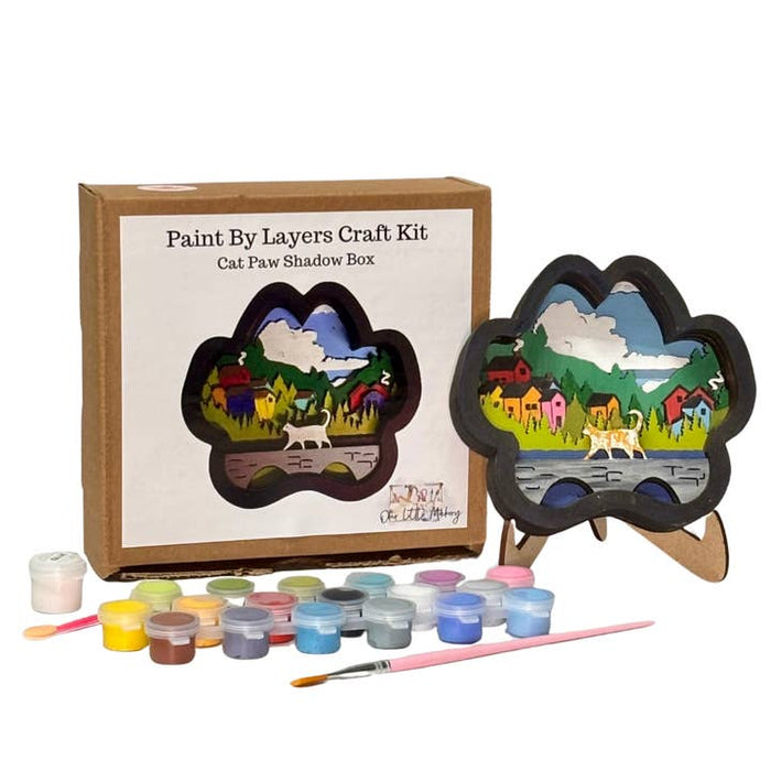 Our Little Makery - Cat Paw Shadow Box Kit
