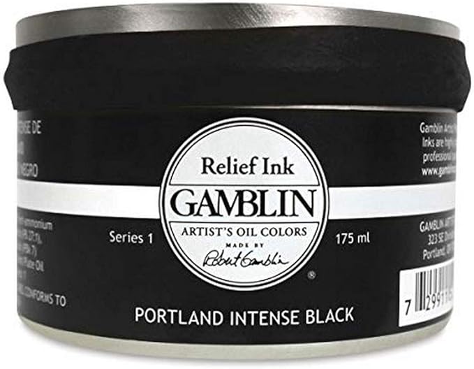Gamblin Relief Inks 175ml Portland Intense Black