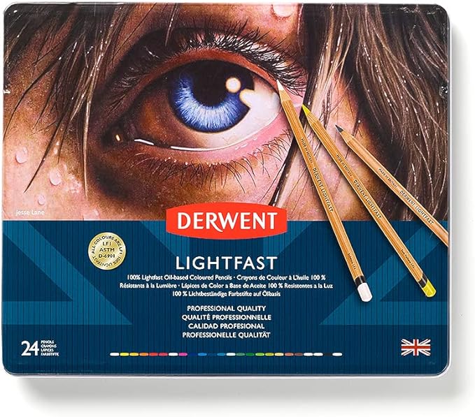 Derwent Lightfast Coloured Pencil 24/Set