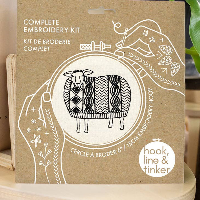Hook, Line & Tinker Embroidery - Sweater Weather Sheep
