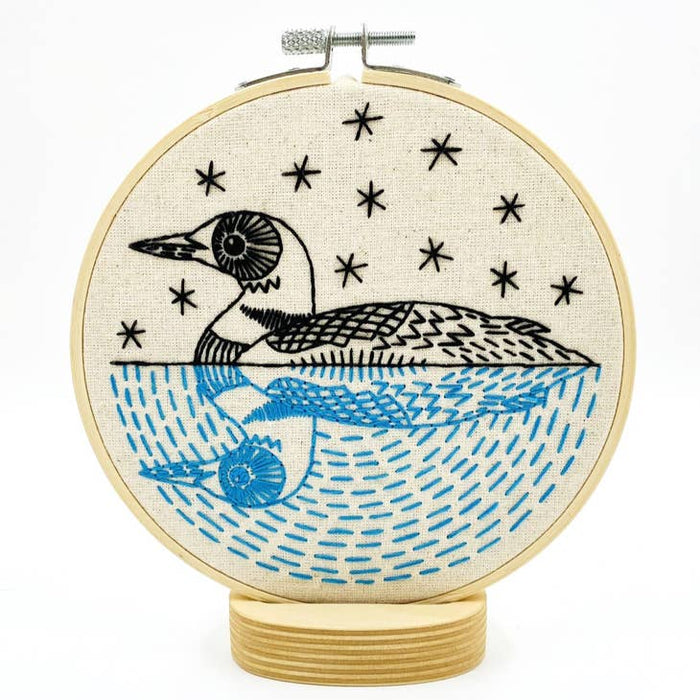 Hook, Line & Tinker Embroidery - Loon