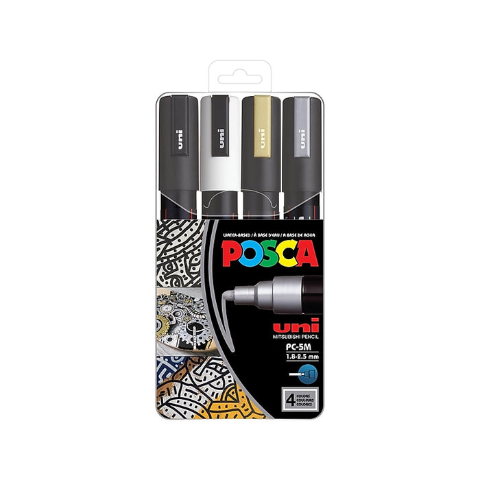 POSCA 5M 4/Set Assorted