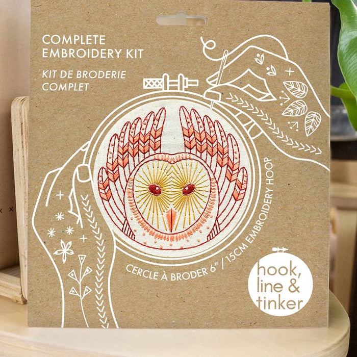 Hook, Line & Tinker Embroidery - Barn Owl