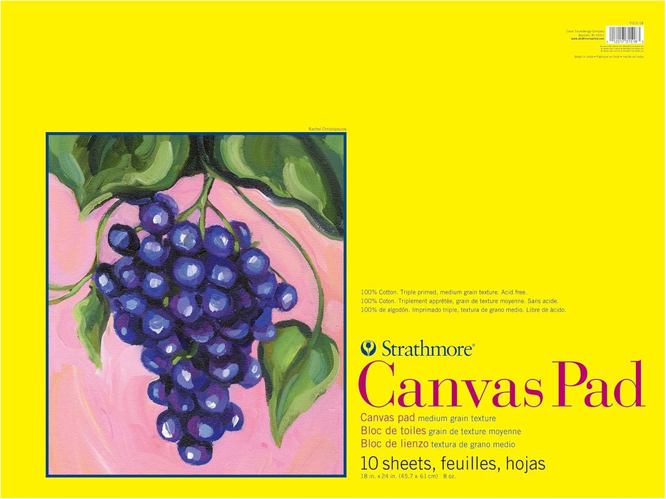 Strathmore Canvas Pad 10 Sheets - 18x24