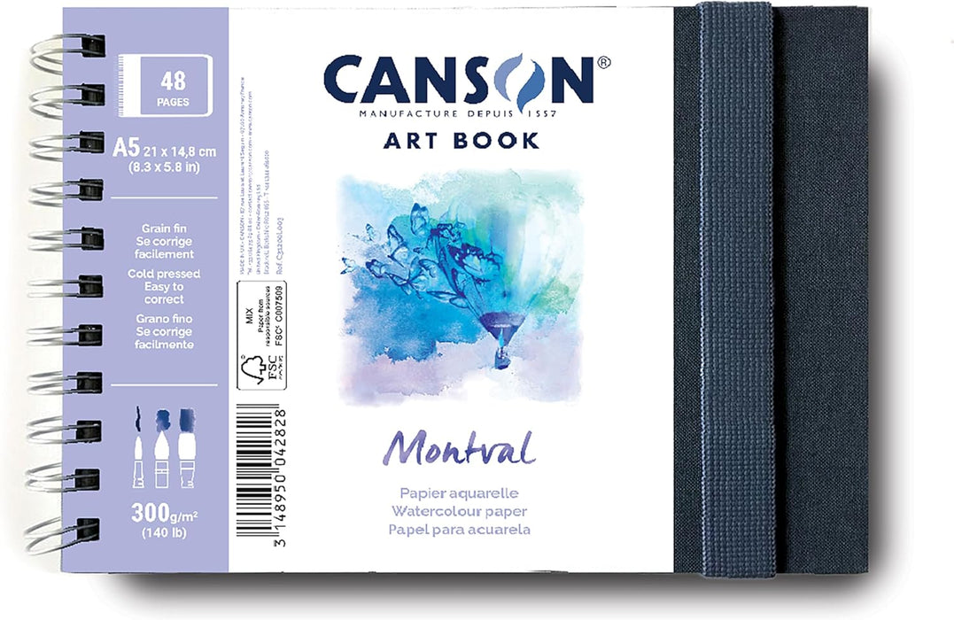 Canson Montval Watercolour Art Book - 8x5
