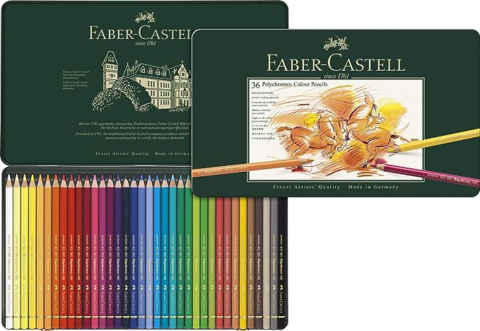 Faber-Castell Polychromos Coloured Pencil Tin Set/36