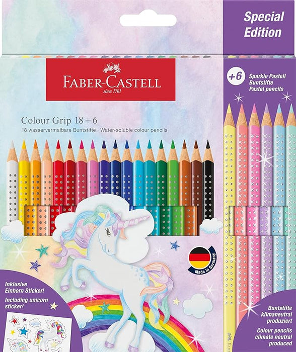 Faber-Castell Colour Pencils Colour Grip Pastel 24/Set Unicorn