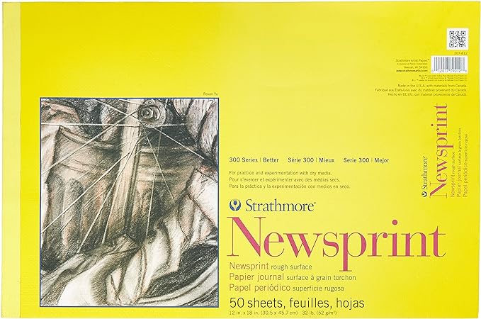 Strathmore Series 300 Newspaper Print Pad 18x24 50 Sheets