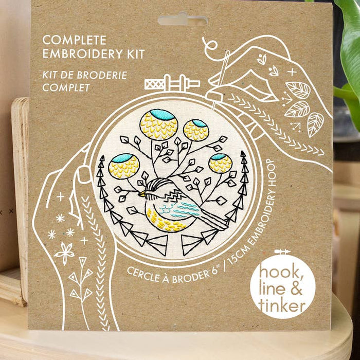 Hook, Line & Tinker Embroidery - Chickadee