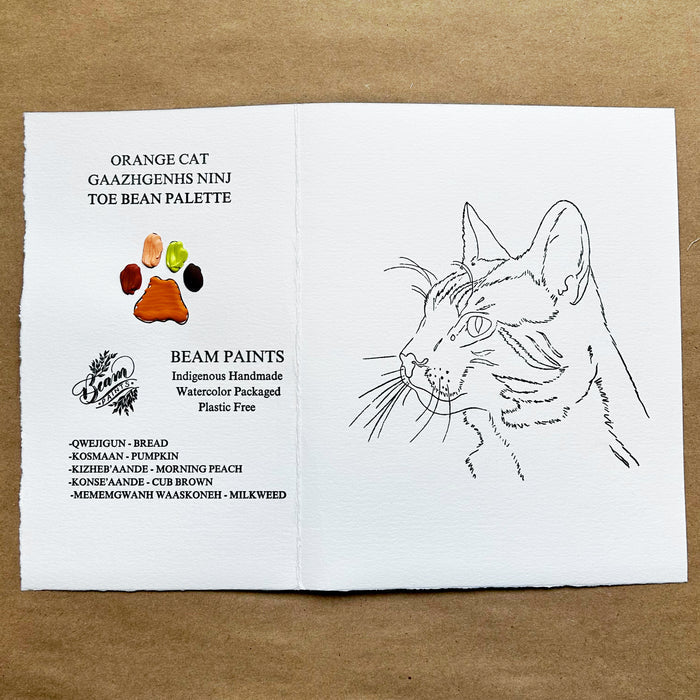 BEAM - Cat Printables and Palettes - Orange Cat Card