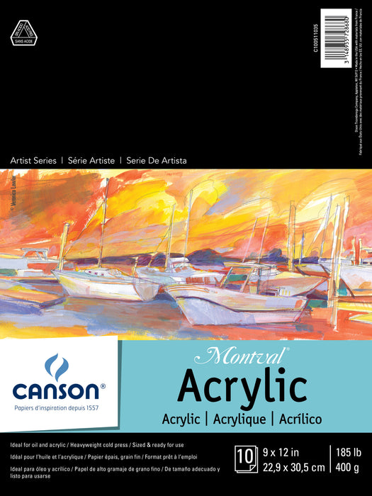 Canson Montval Acrylic Pad 9x12 10 sheets