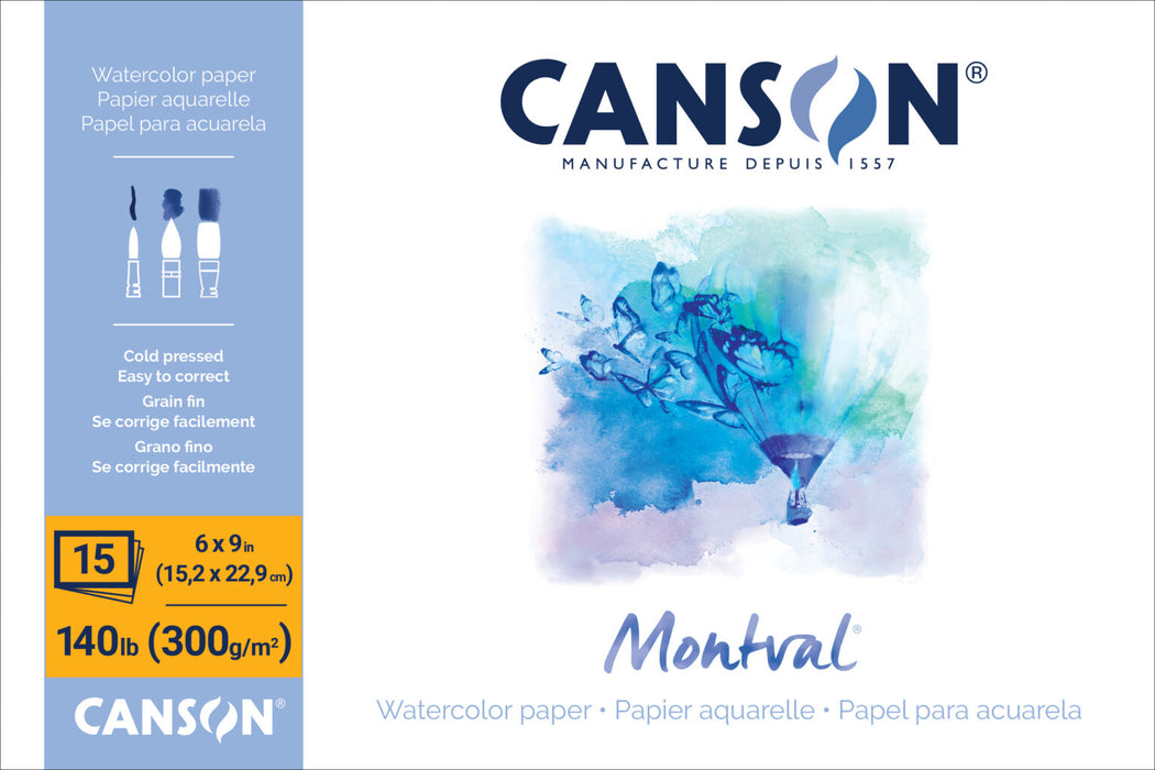 Canson Montval Watercolour Block 6x9 140lb 15SH