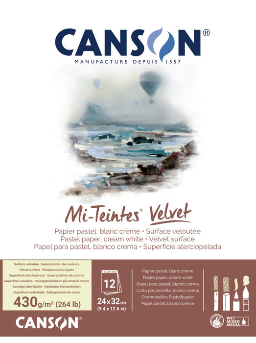 Canson Mi-Teintes Velvet Pastel Paper Pad, 9x12 - Cream