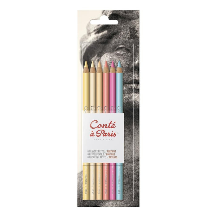 Conte a Paris Pastel Pencils Set, Portrait (6pc)