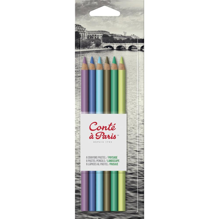 Conte a Paris Pastel Pencils Set, Landscape (6pc)