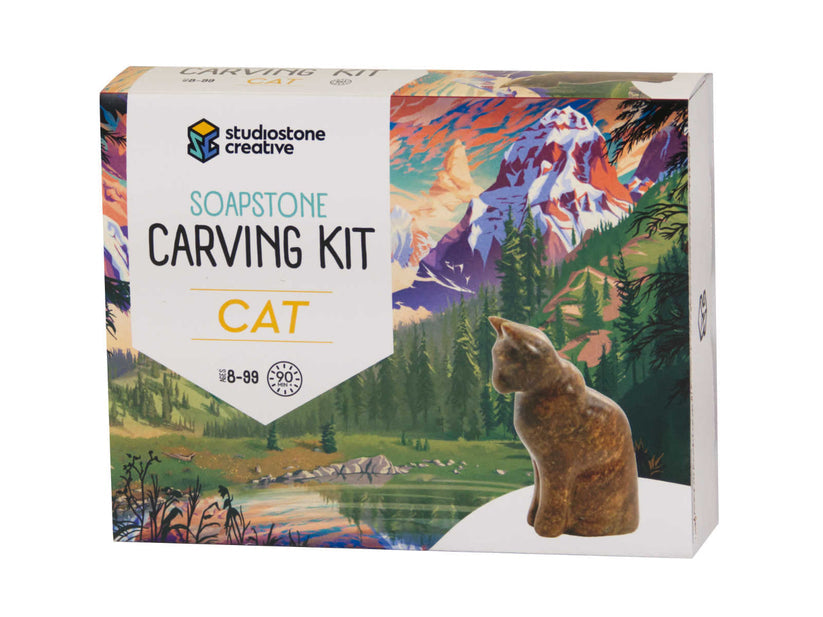 Studiostone Creative - Cat Soapstone Carving & Whittling