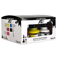 Daler-Rowney FW Acrylic Artists Ink 6/Set - Primary Colours