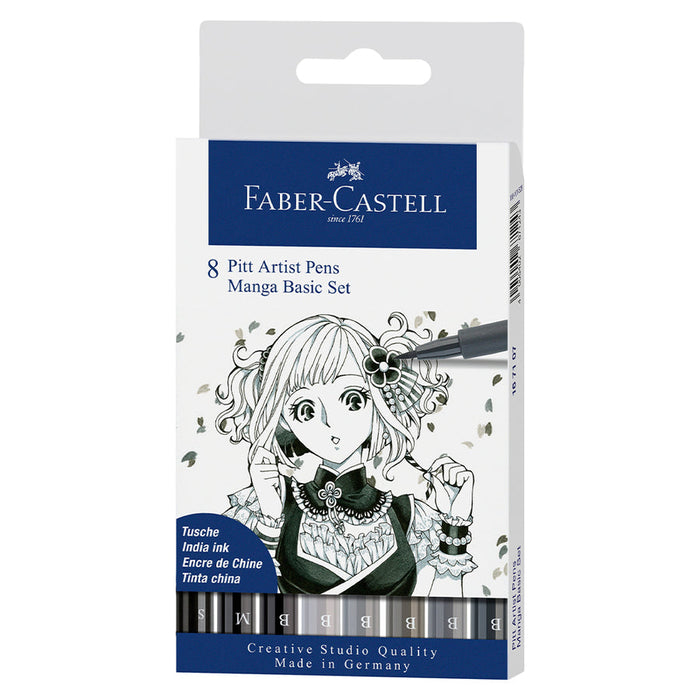Faber-Castell PITT Artist Pen Manga Basic Set/8