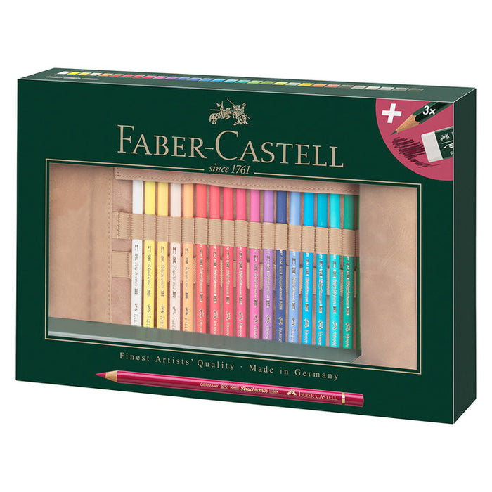 Faber-Castell Polychromos Coloured Pencil Roll 34 pieces