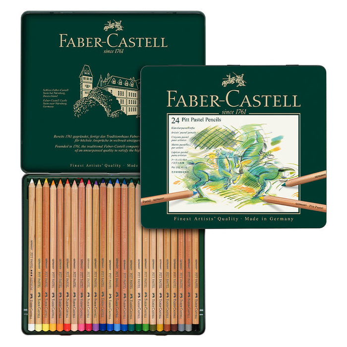 Faber-Castell Pitt Pastel Pencils - Tin of 24