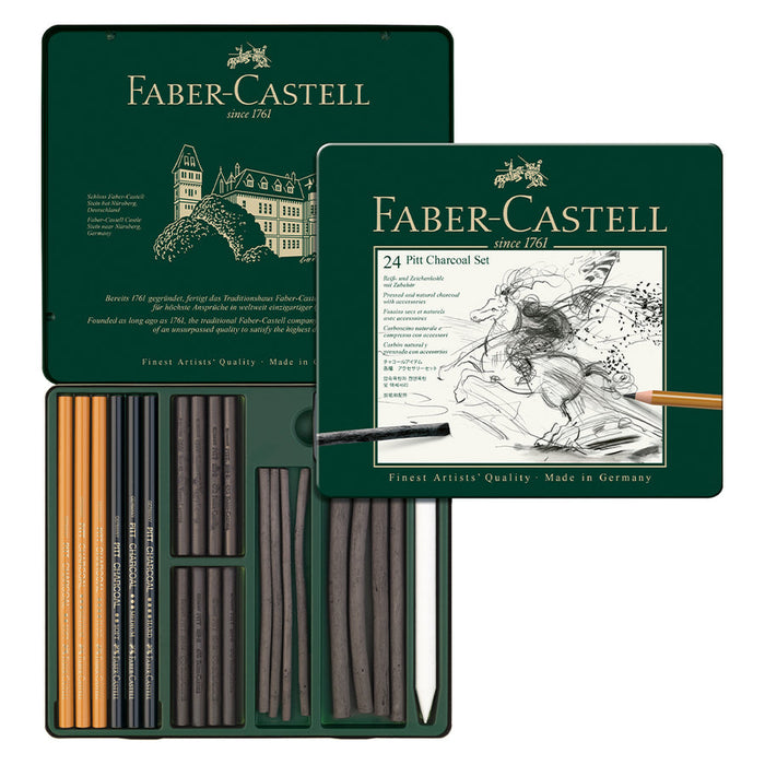 Faber-Castell Pitt Charcoal Set - Tin of 24