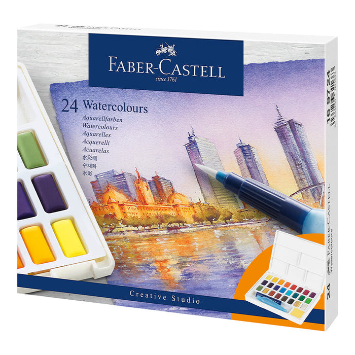 Faber-Castell Creative Studio Solid Watercolour Box of 24