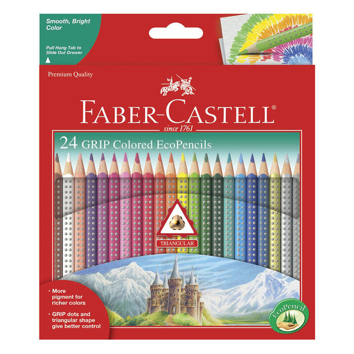 Faber-Castell 24 Grip Coloured EcoPencils