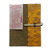 Lamali Wanderer Hard-Cover Handmade Journal Gold/Brown