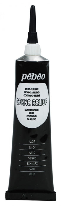 Pebeo Cerne Relief Outliner Paint 37ml - Black
