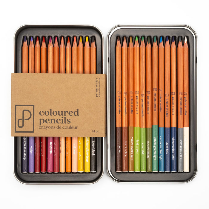 Prism Studio's Artist Coloured Pencil Tin 24/Set