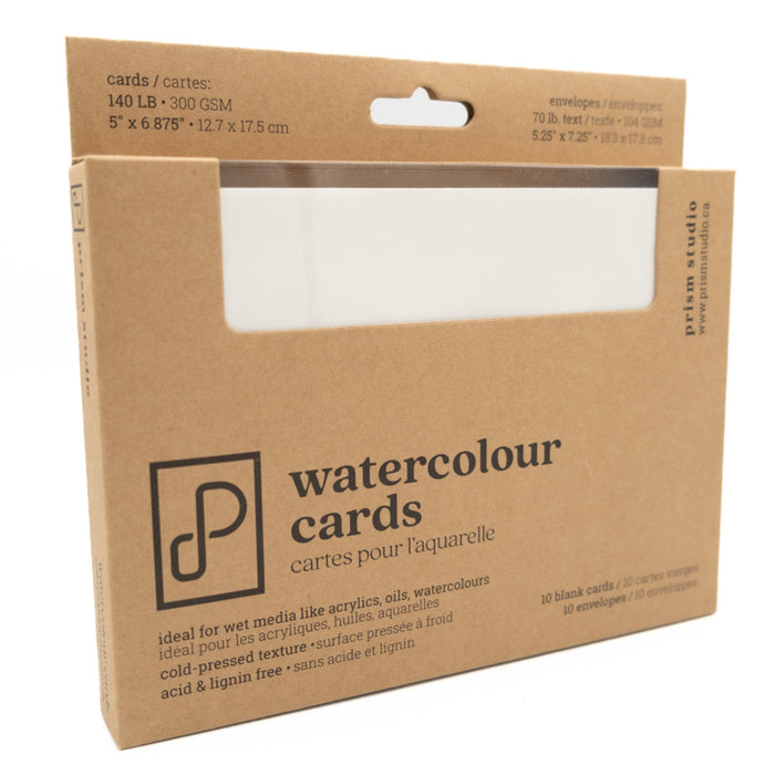 Prism Studio Watercolour Cards, 5" x 7" 10pk with Envelopes