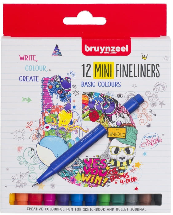 Bruynzeel Fineliner 12/Set - Mini