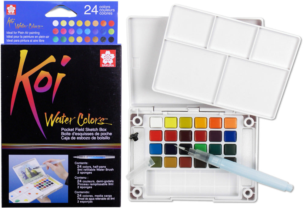 Sakura Koi Watercolour Pocket Field Sketch Box 24