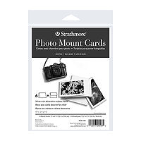Strathmore Photo Mount Decorative Embossed Card  White 5x7 6pk