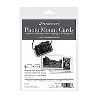 Strathmore Photo Mount Classic Embossed Card - White 5x7 6pk